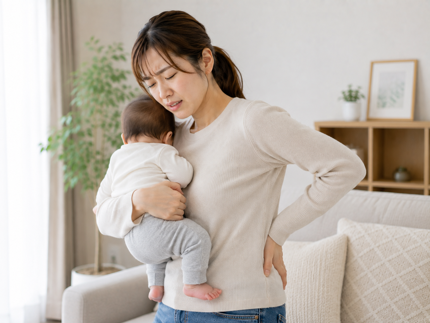 産後の腰痛や骨盤の痛みに悩む女性|長浜市
